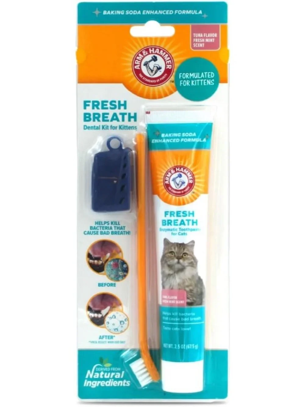 Arm & Hammer Cat Dental Kit - Toothbrush, Toothpaste and Oral Care for Kittens w